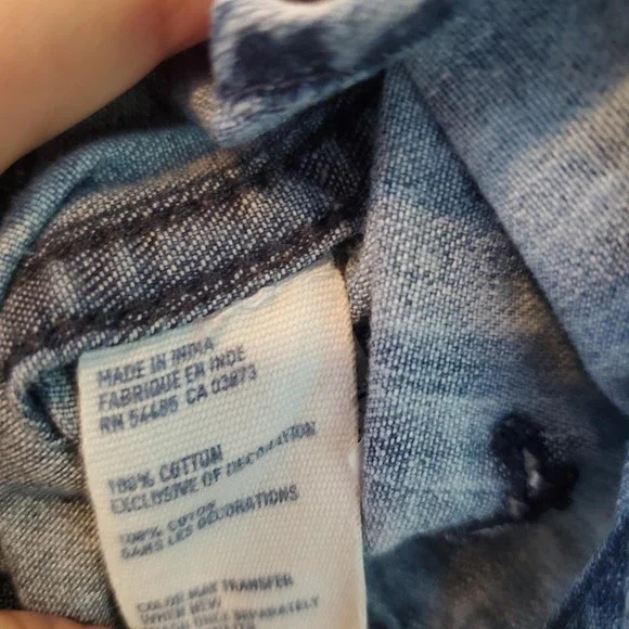 Vintage American Eagle Shirt Womens Small Denim Pearl Snap Western‎ Fade Cowgirl - Picture 7 of 9